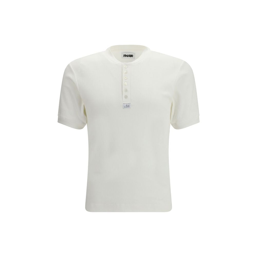 Magliano Nudo Small Serafino White Cotton T-Shirt