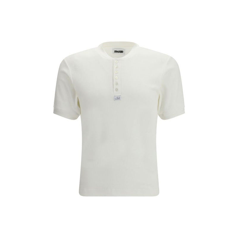 Magliano Nudo Small Serafino White Cotton T-Shirt