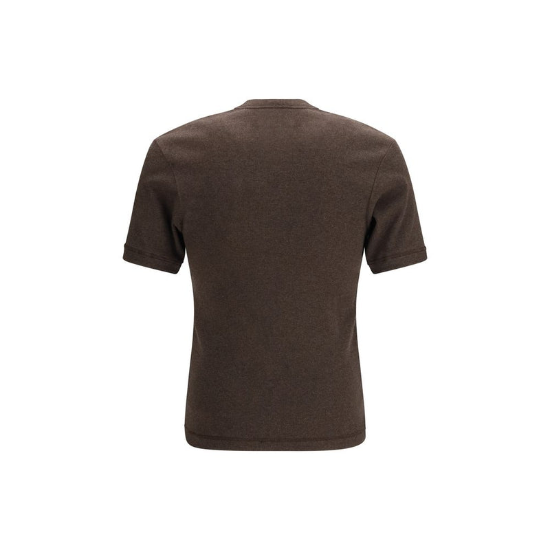 Magliano Nudo Small Serafino Brown Cotton T-Shirt