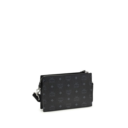 Sac bandoulière Bos Taurus en cuir de veau noir MCM