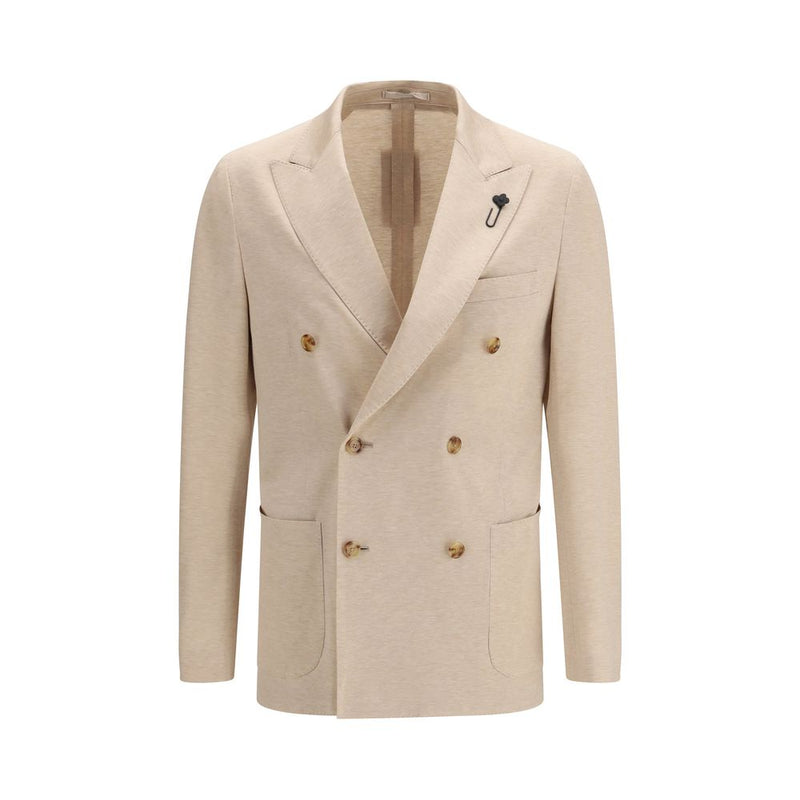 Lardini Beige Cotton Blazer for Men