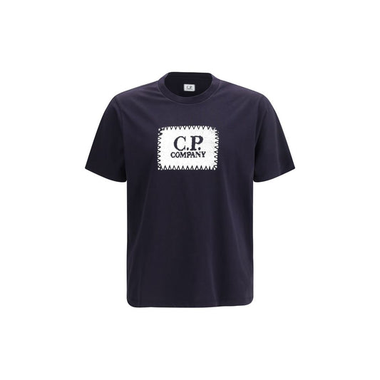 C.P. Company Blue Cotton T-Shirt - Jersey 30/1 Short Sleeve