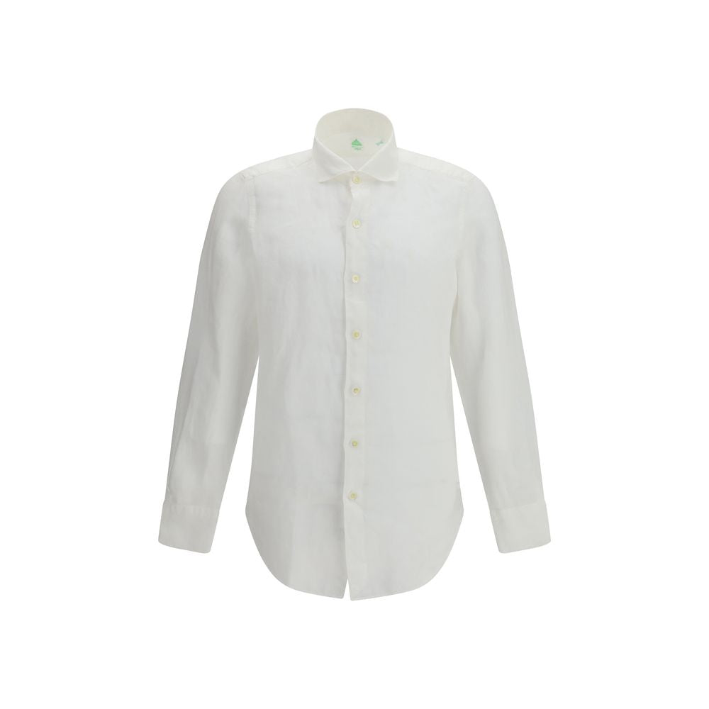 Finamore White Linen Dress Shirt - Tokyo Slim Fit