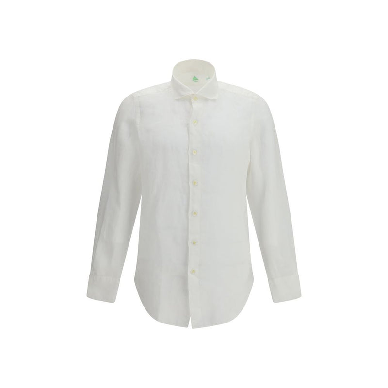 Finamore White Linen Dress Shirt - Tokyo Slim Fit