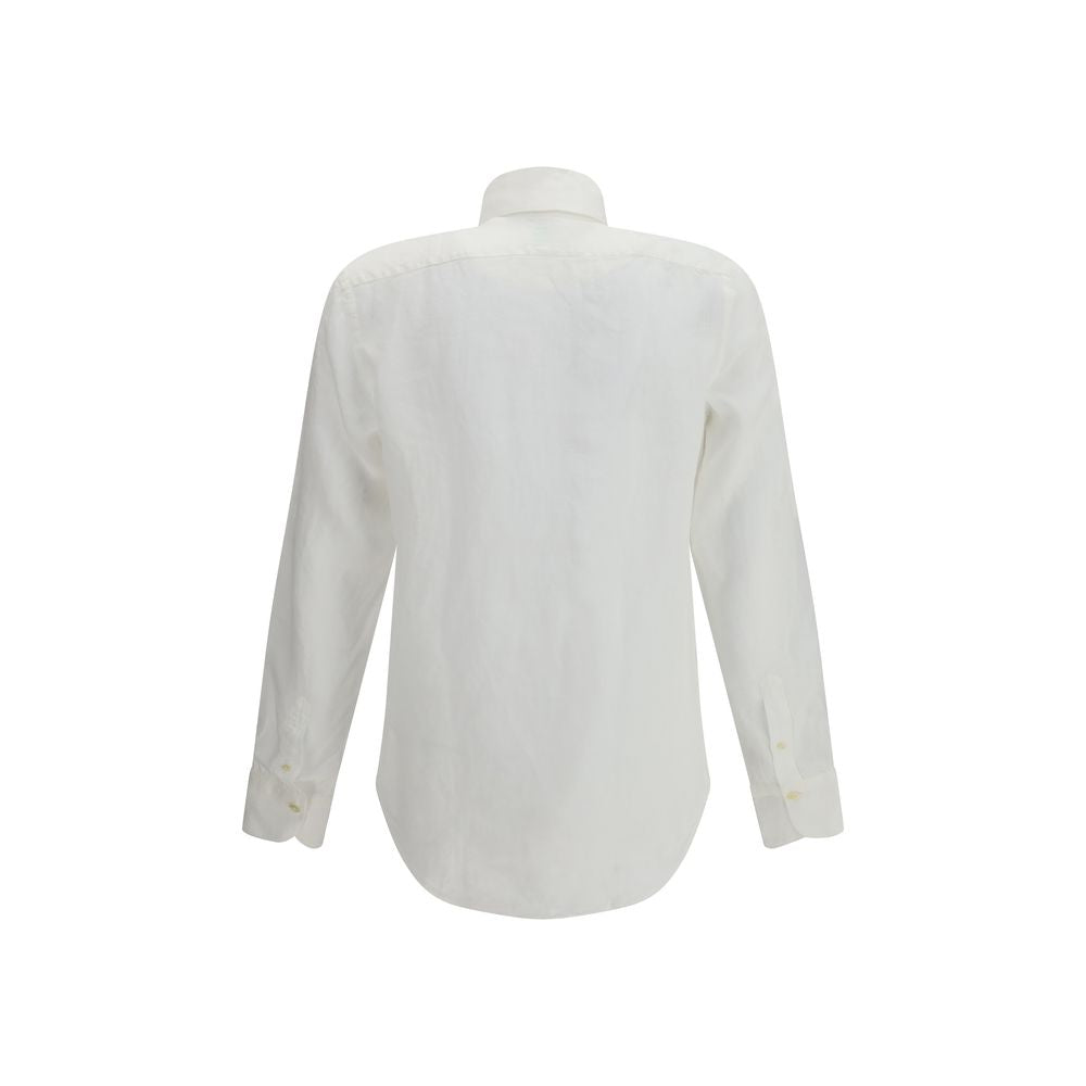 Finamore White Linen Dress Shirt - Tokyo Slim Fit