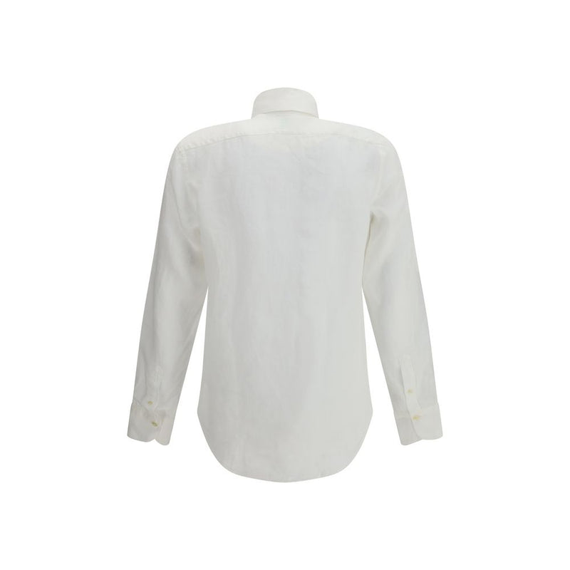 Finamore White Linen Dress Shirt - Tokyo Slim Fit
