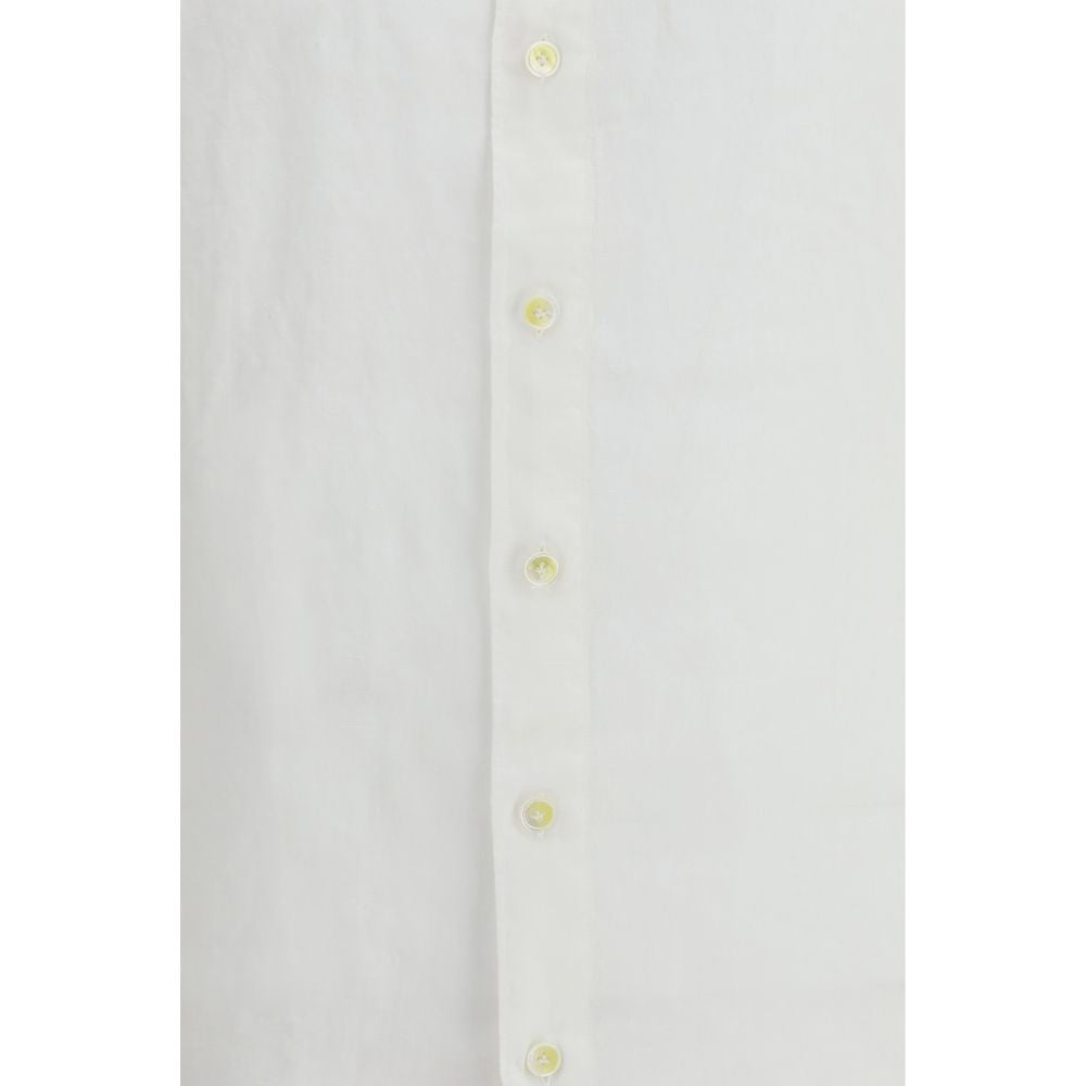 Finamore White Linen Dress Shirt - Tokyo Slim Fit