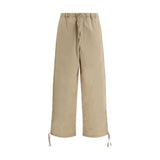 Pantalon décontracté en coton beige Ferragamo