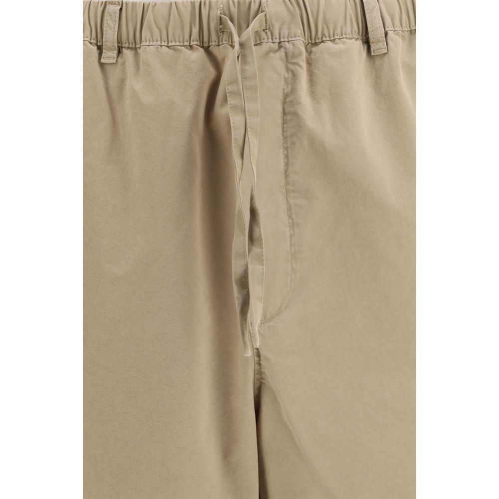 Pantalon décontracté en coton beige Ferragamo