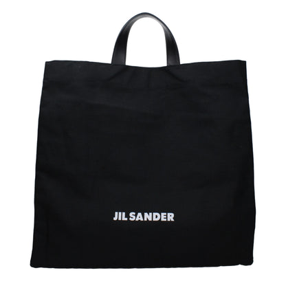 Jil Sander Zwarte Stoffen Handtas