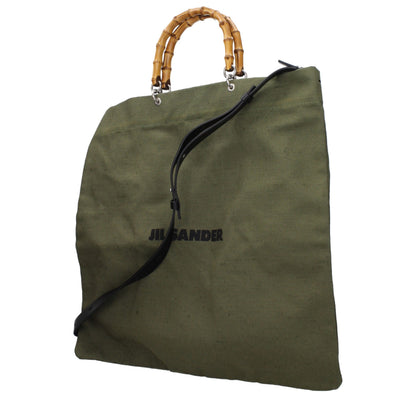 Jil Sander Groene Stoffen Handtas