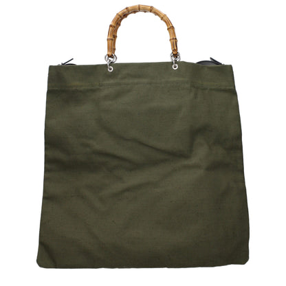 Jil Sander Groene Stoffen Handtas
