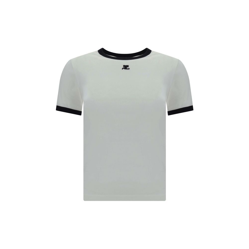 Courrèges White Cotton T-Shirt - Casual Chic Design