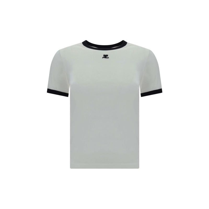 Courrèges White Cotton T-Shirt - Casual Chic Design