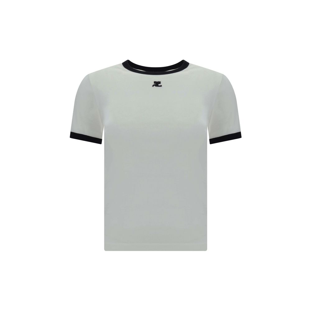 Courrèges White Cotton T-Shirt - Casual Chic Design