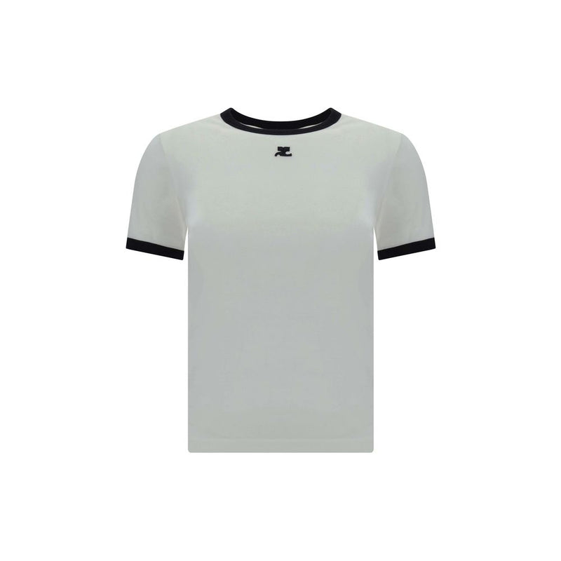 Courrèges White Cotton T-Shirt - Casual Chic Design