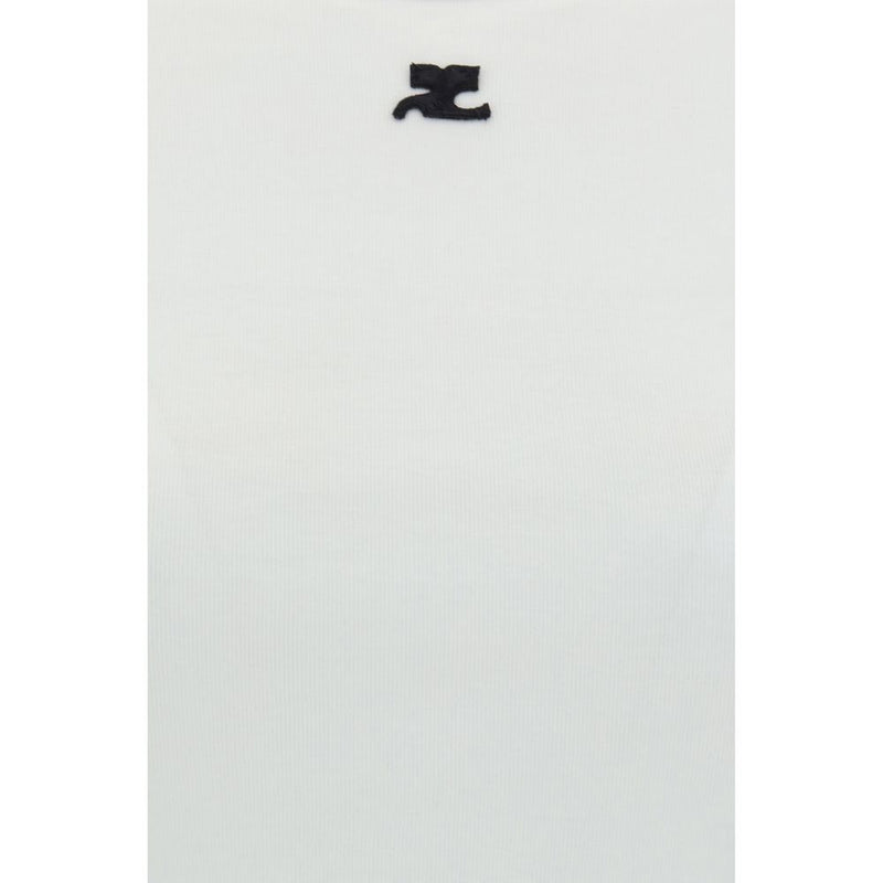 Courrèges White Cotton T-Shirt - Casual Chic Design