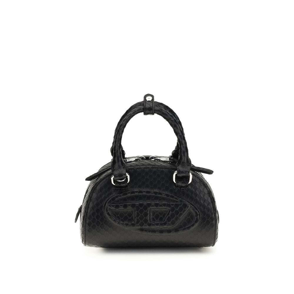 Diesel 1DR Dome Handbag in Black Calf Leather
