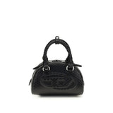 Diesel 1DR Dome Handbag in Black Calf Leather