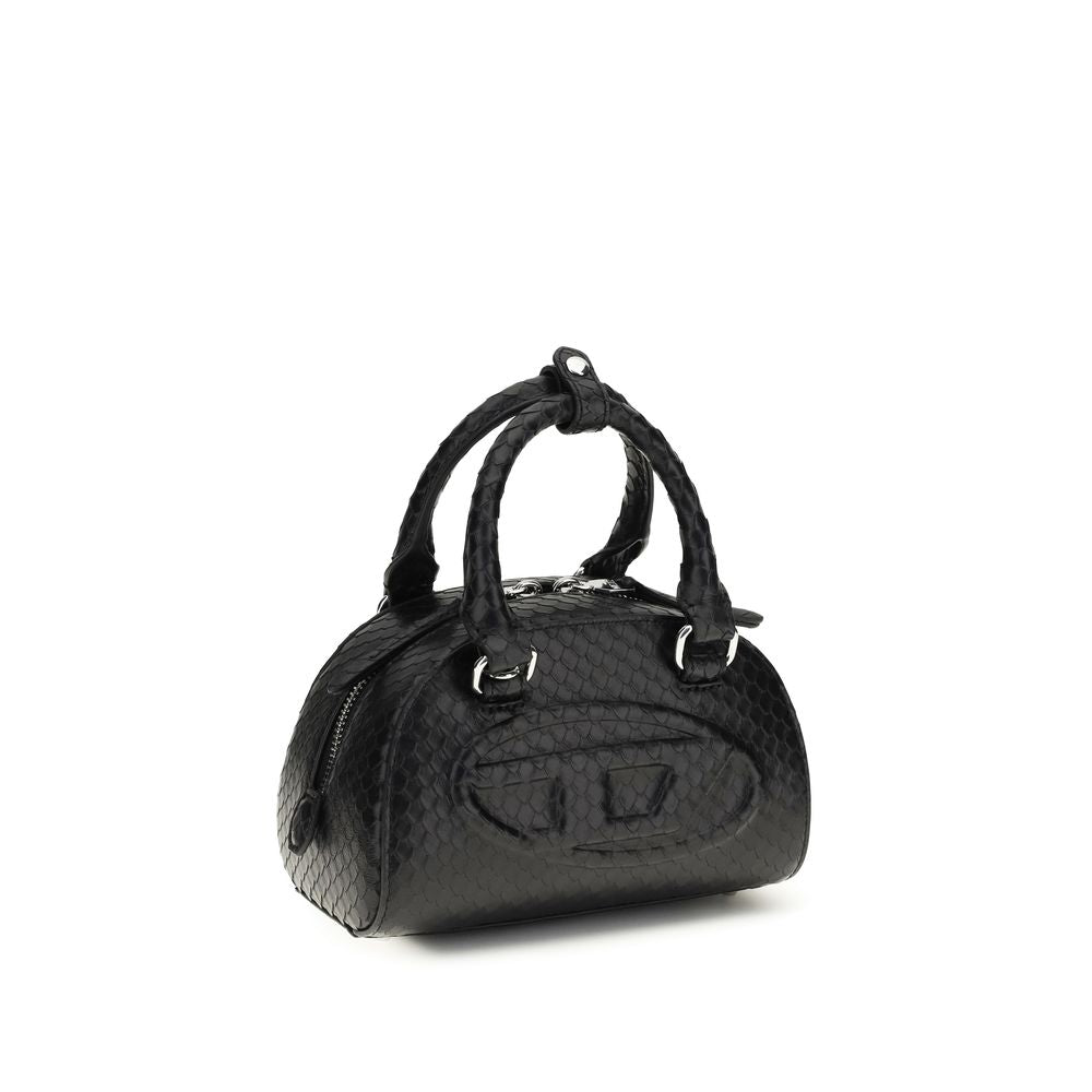 Diesel 1DR Dome Handbag in Black Calf Leather