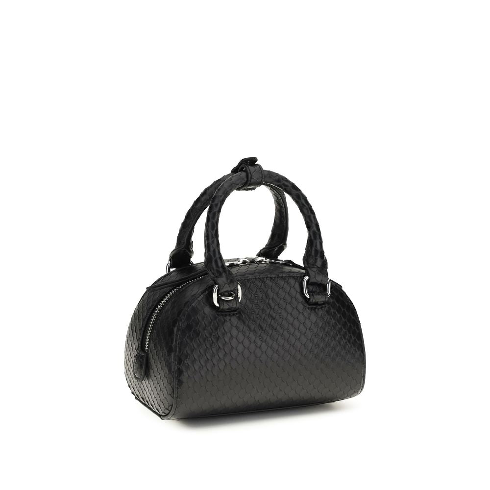 Diesel 1DR Dome Handbag in Black Calf Leather
