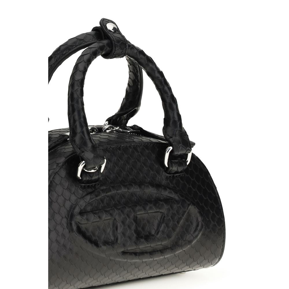 Diesel 1DR Dome Handbag in Black Calf Leather