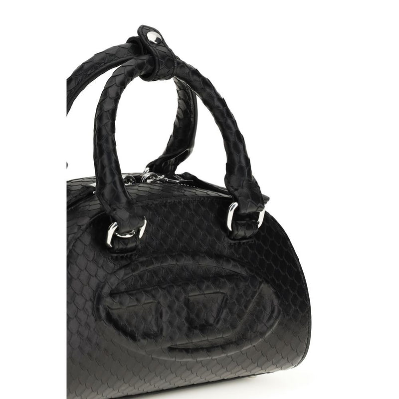 Diesel Black Calf Leather Bos Taurus Handbag - 1DR Dome