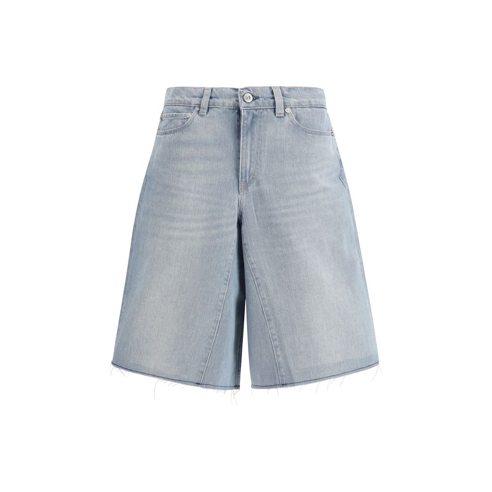 Our Legacy Blue Cotton Bermuda Shorts for Women