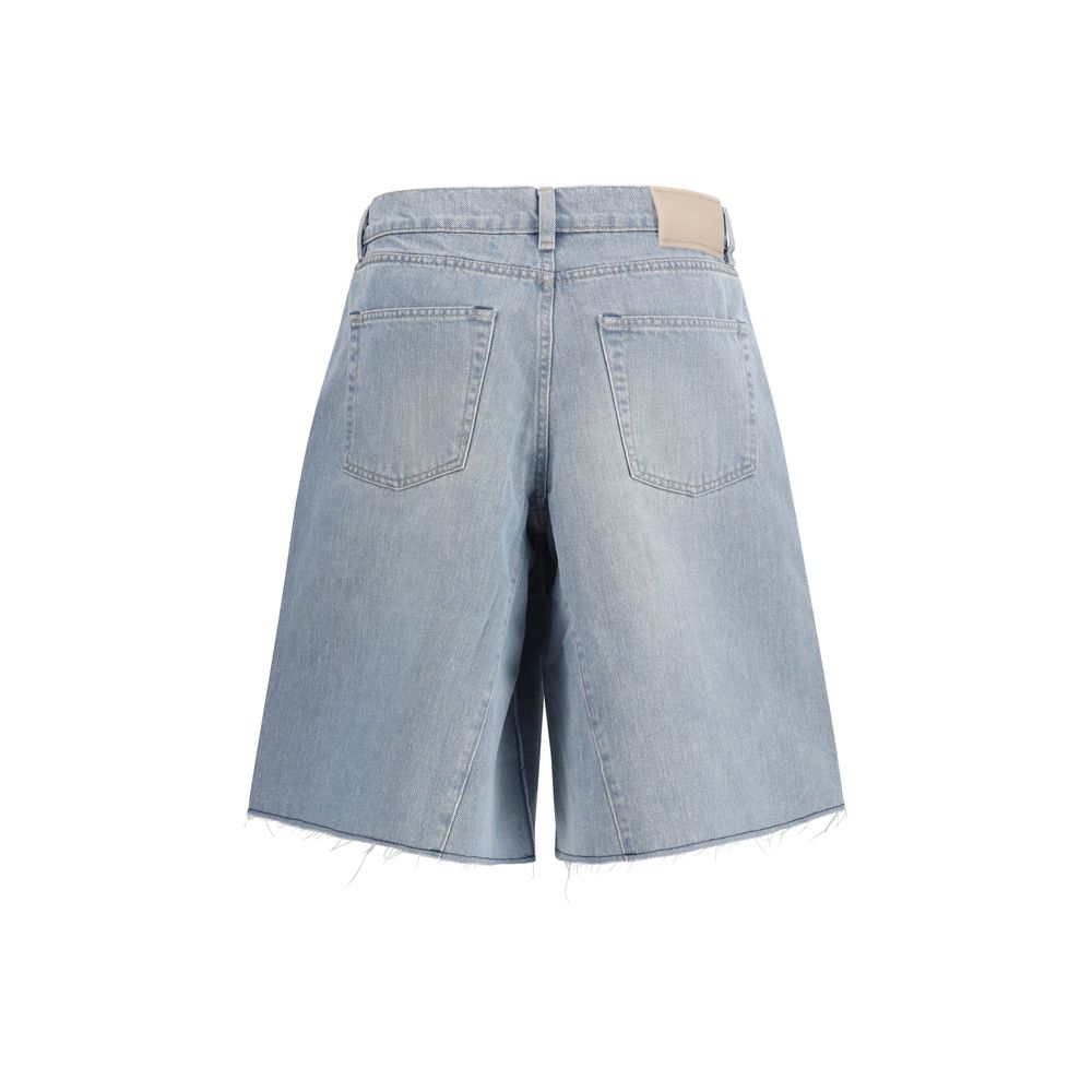 Our Legacy Blue Cotton Bermuda Shorts for Women