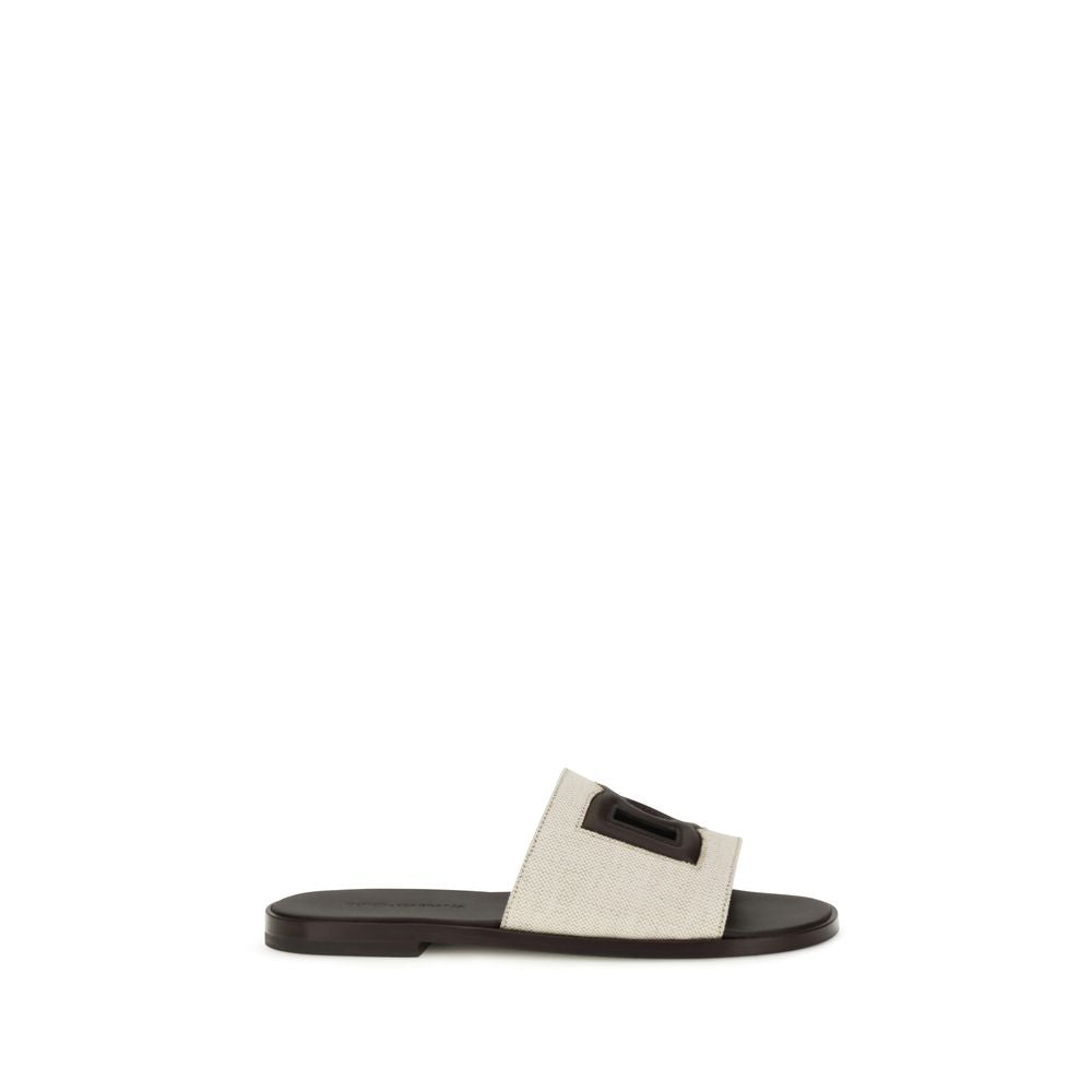 Dolce & Gabbana Beige Canvas Sandals for Men