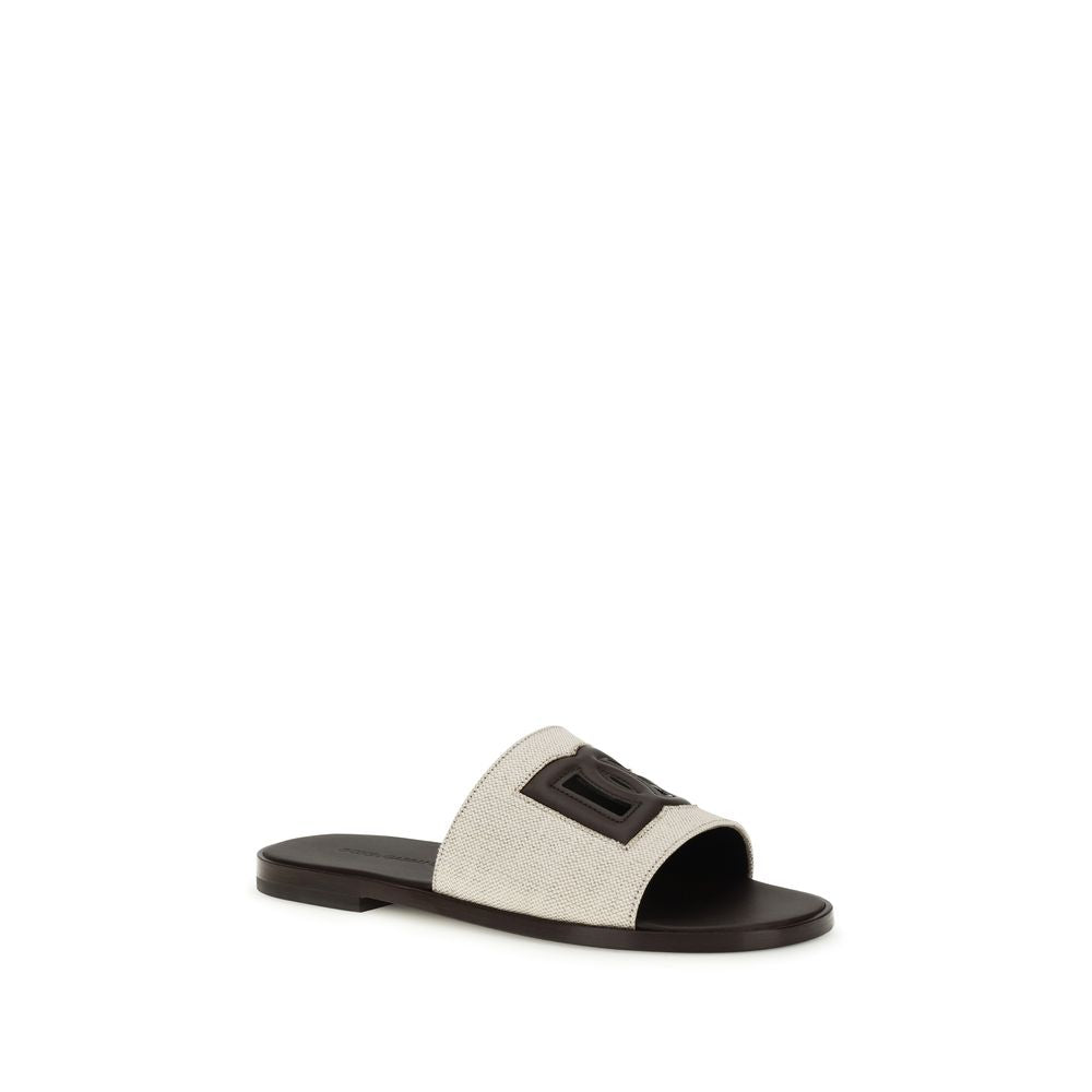 Dolce & Gabbana Beige Canvas Sandals for Men