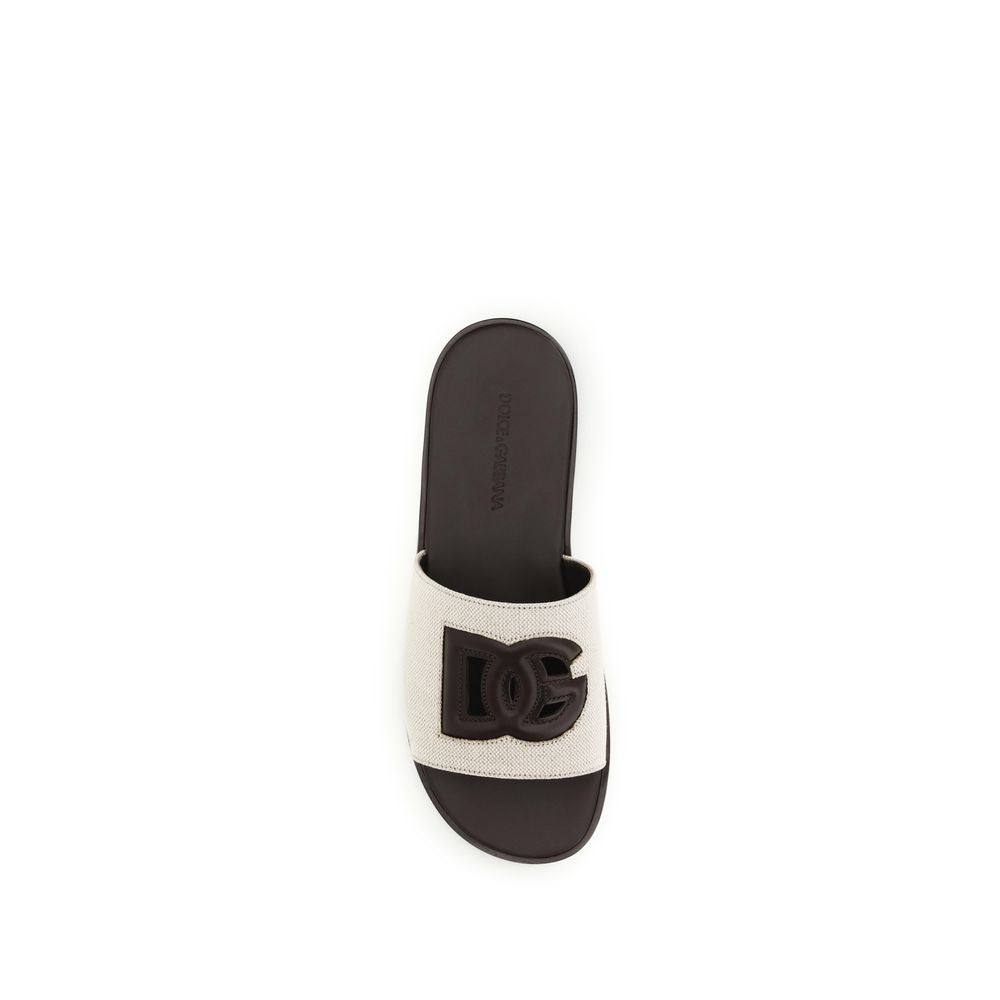 Dolce & Gabbana Beige Canvas Sandals for Men
