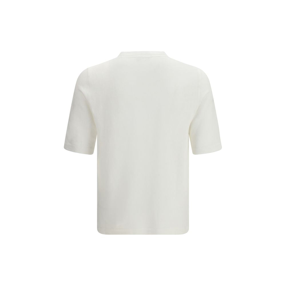Lardini White Linen T-Shirt for Men