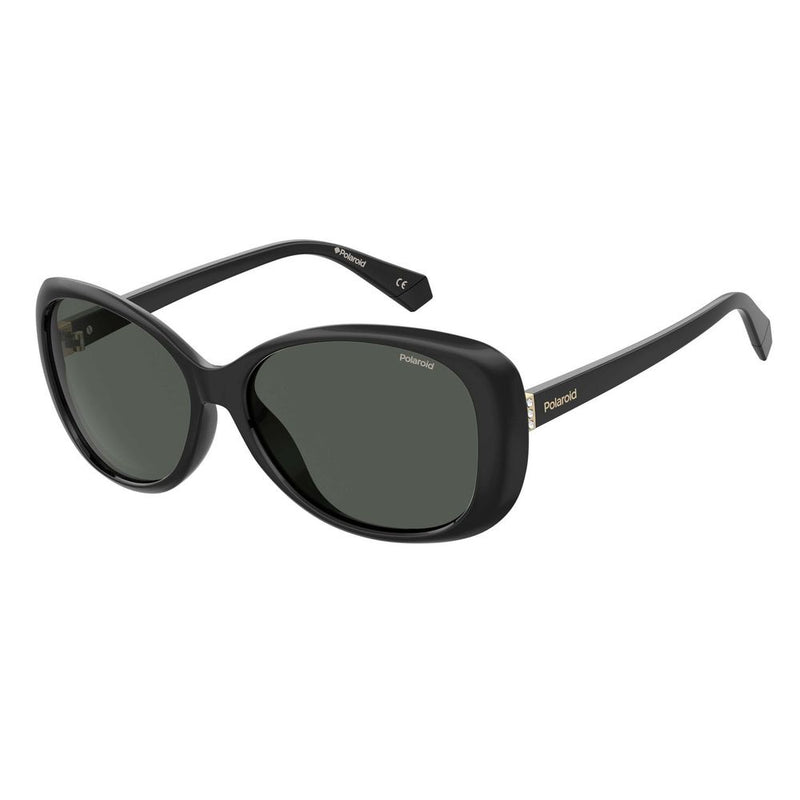 Polaroid Black Plastic Butterfly Sunglasses for Women