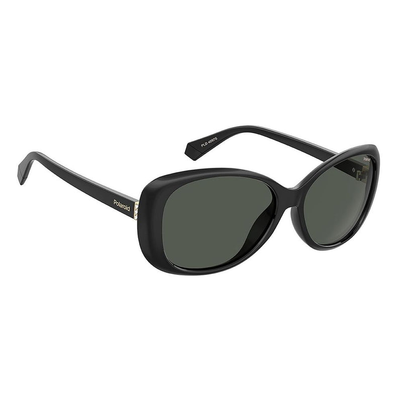 Polaroid Black Plastic Butterfly Sunglasses for Women