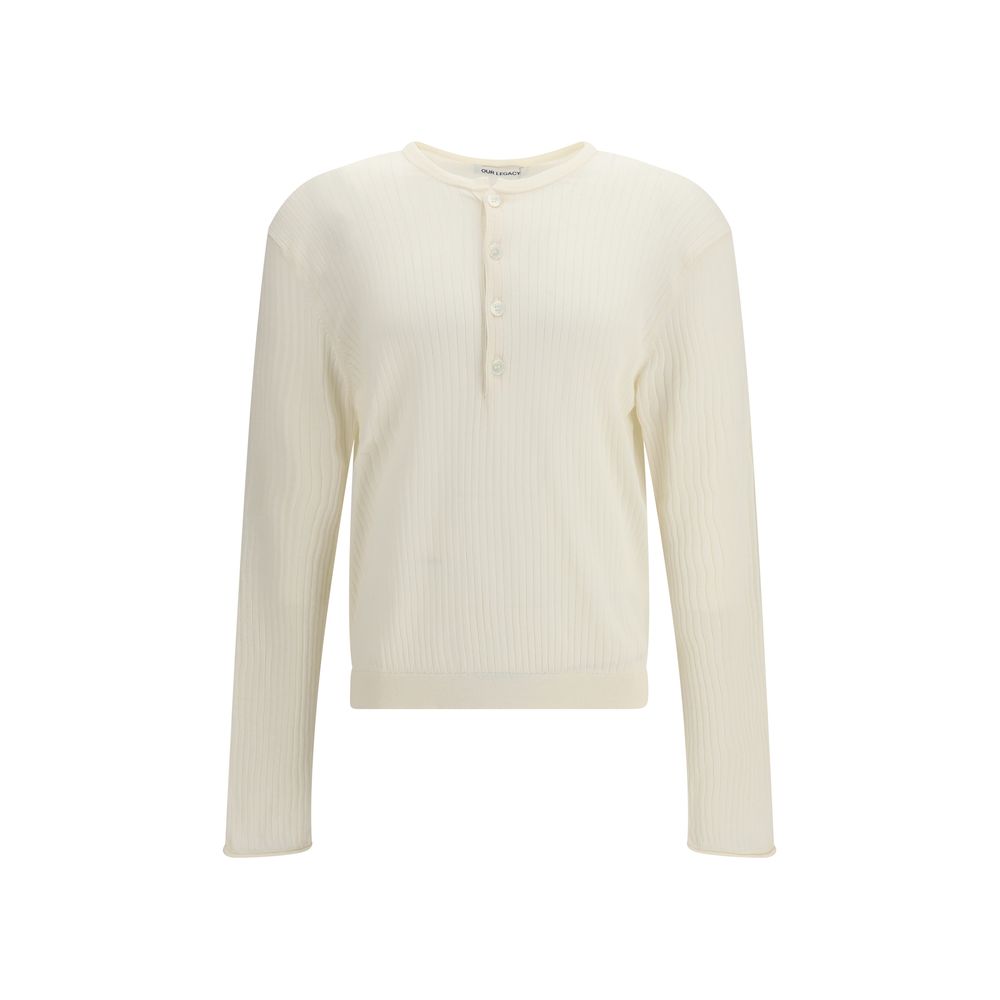 Our Legacy Beige Katoenen T-shirt met lange mouwen
