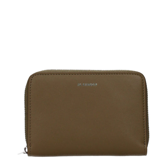 Jil Sander Brown Leather Wallet - Stylish & Functional Accessory
