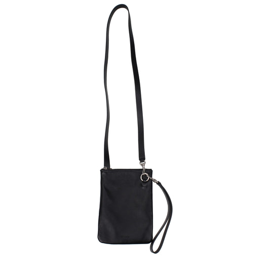 Sac bandoulière Jil Sander en cuir noir