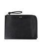 Jil Sander Zwarte Leren Clutch Tas