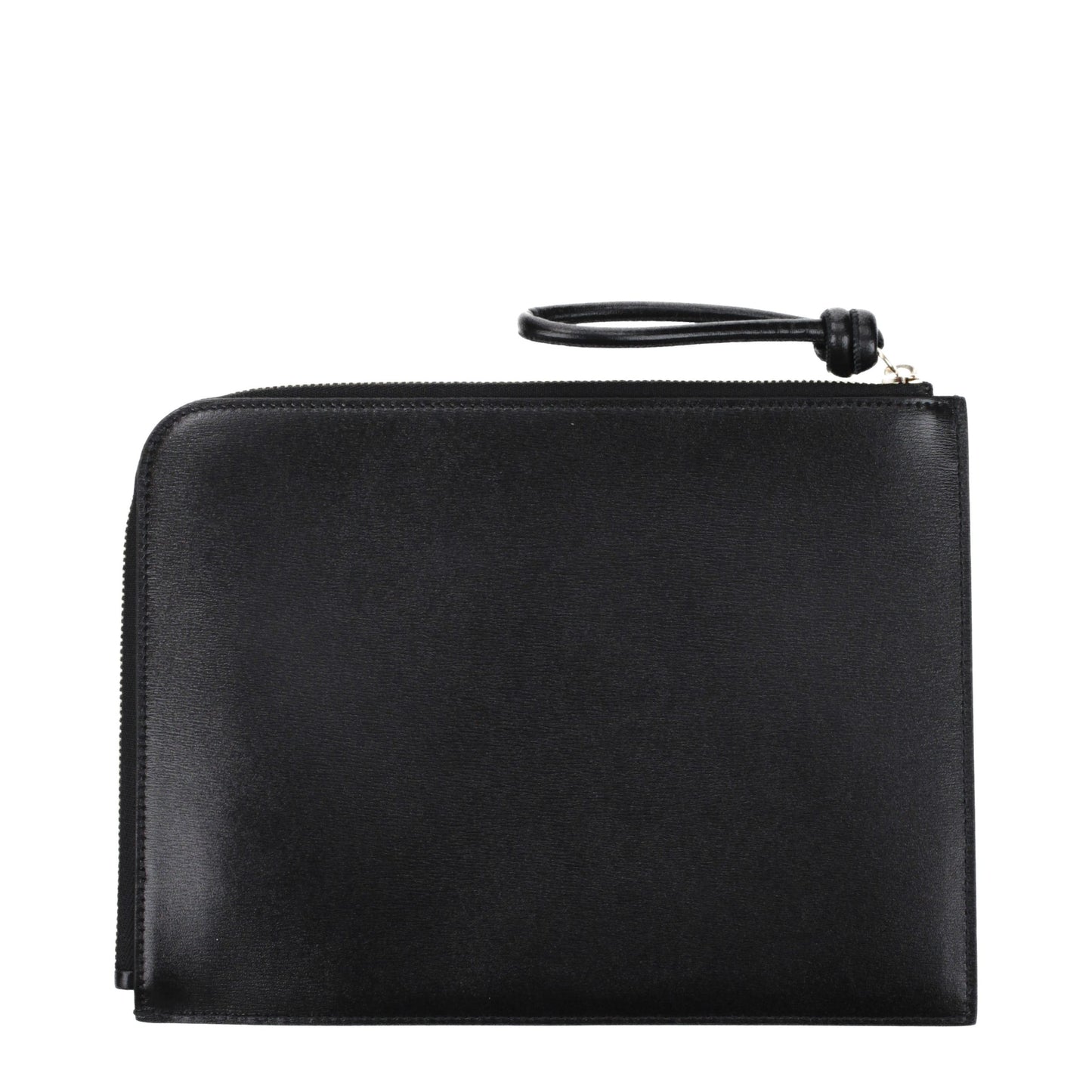 Jil Sander Zwarte Leren Clutch Tas
