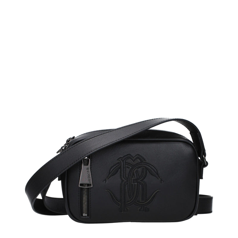 Sac bandoulière Roberto Cavalli en cuir noir