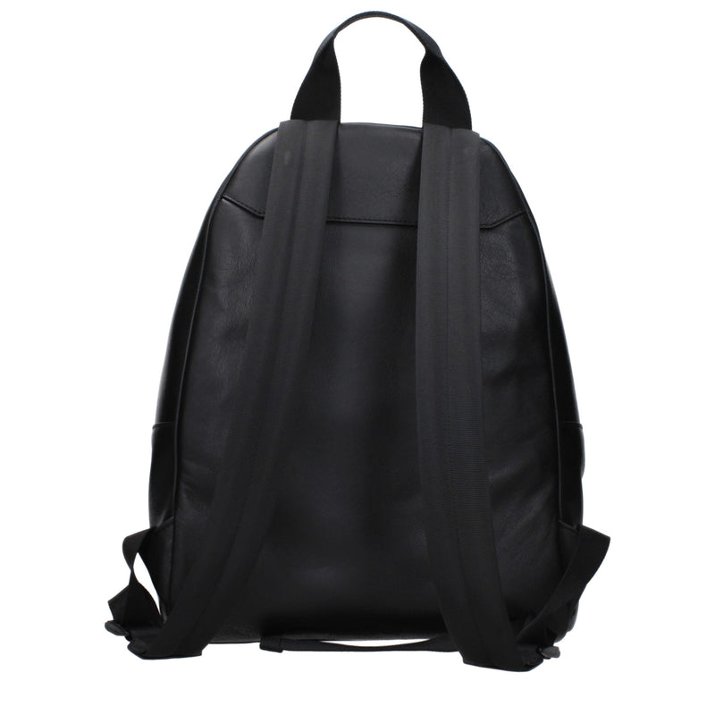 Sac à dos en cuir noir Roberto Cavalli