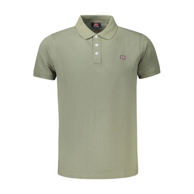 Noorwegen 1963 Verde Katoen Herenpolo