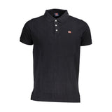 Polo Shirt Noir en Coton pour Hommes - Norway 1963