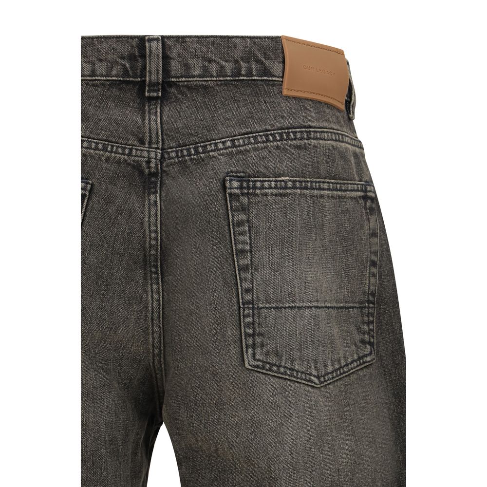 Our Legacy Black Cotton Relaxed Fit Jeans - Third Cut Nocturne