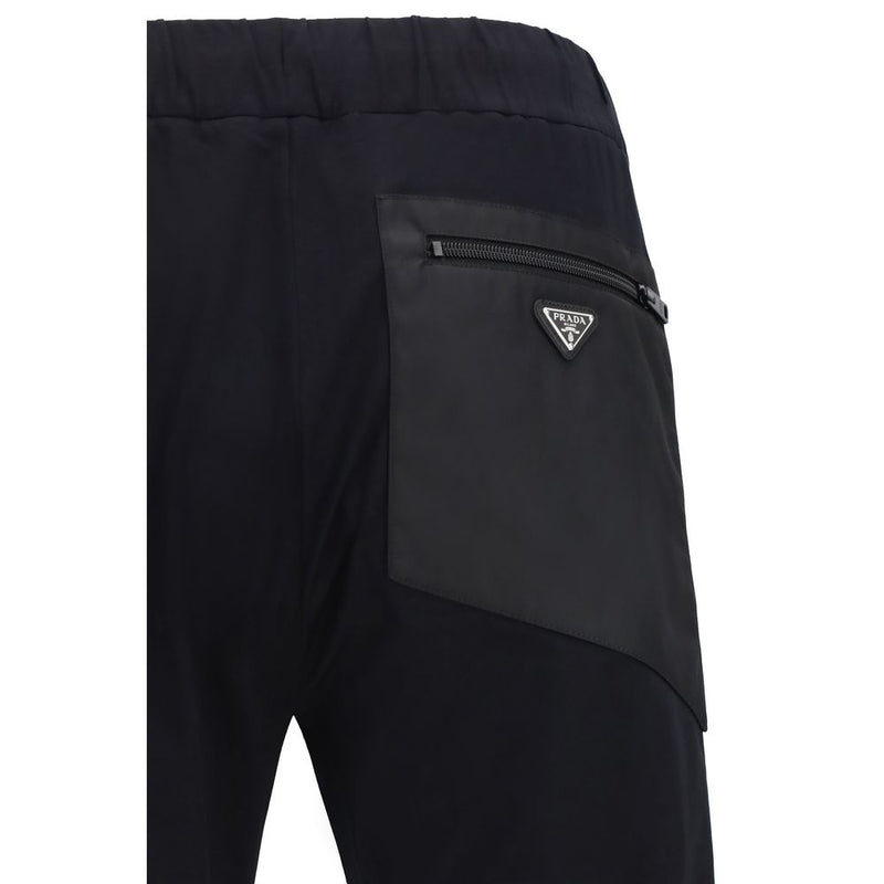 Prada zwarte katoenen casual broek