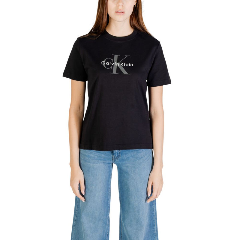 T-Shirt en Coton Noir HERO SS CLASSIC MONO de Calvin Klein Jeans