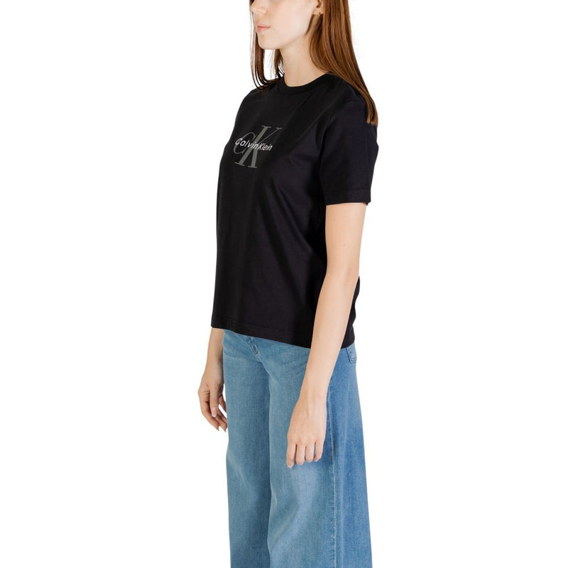 T-Shirt en Coton Noir HERO SS CLASSIC MONO de Calvin Klein Jeans