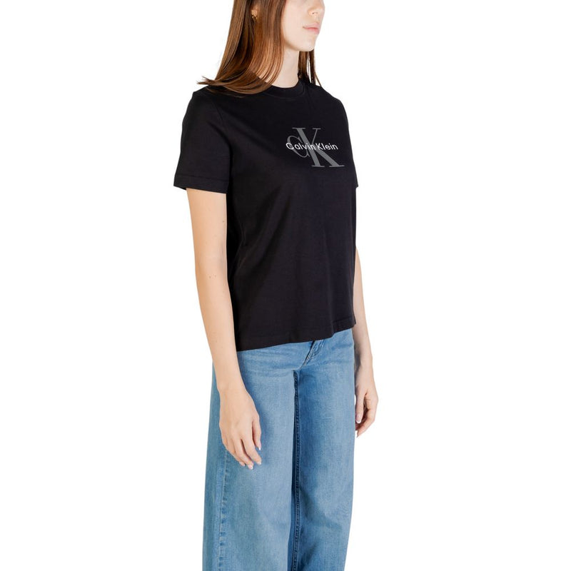 T-Shirt en Coton Noir HERO SS CLASSIC MONO de Calvin Klein Jeans