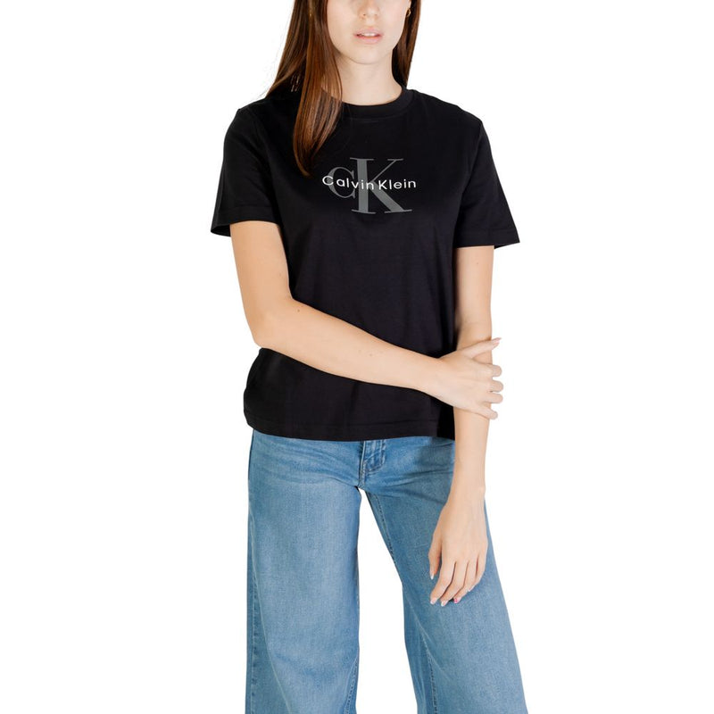 T-Shirt en Coton Noir HERO SS CLASSIC MONO de Calvin Klein Jeans